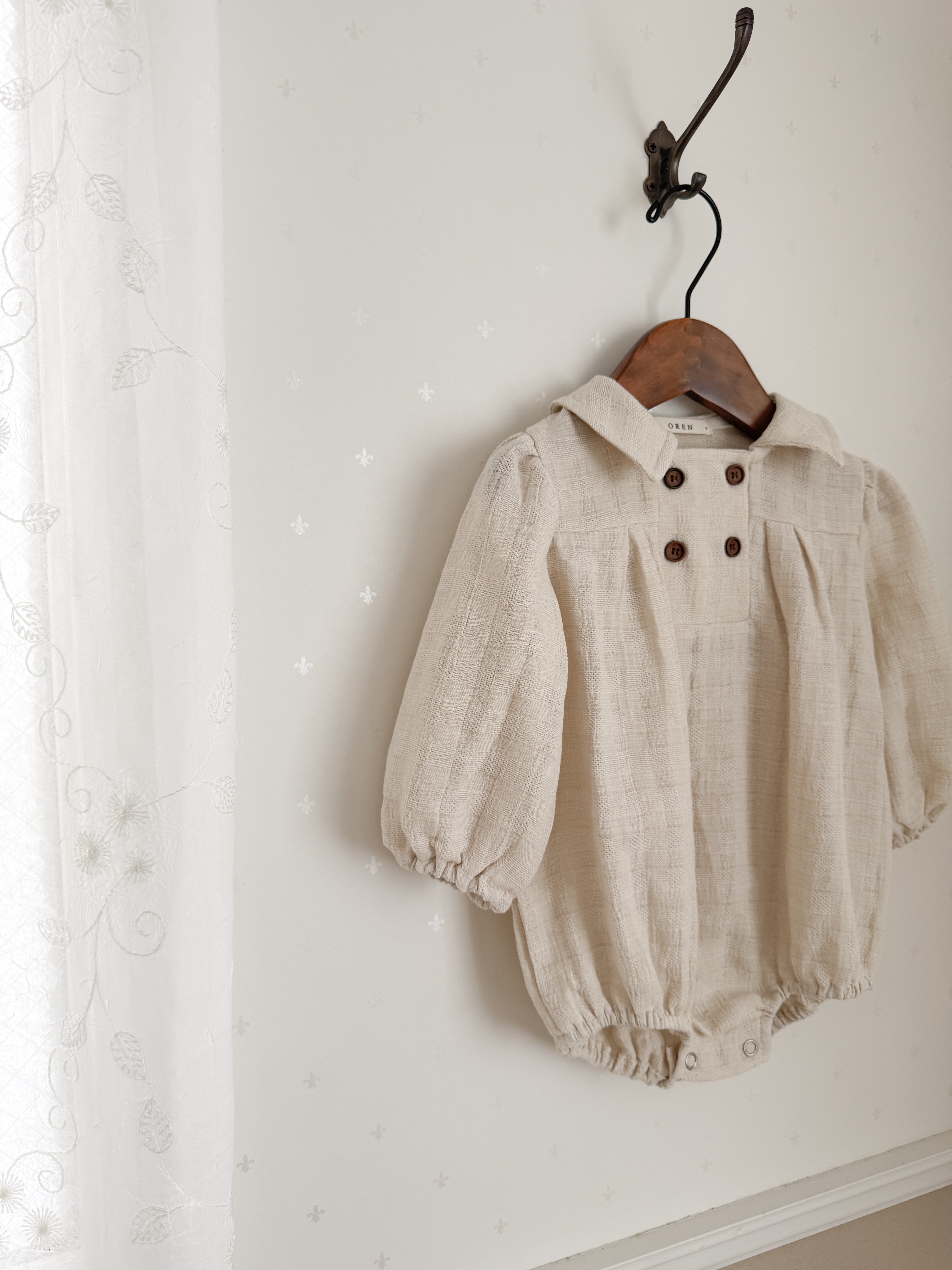 Nunu jacquard double rompers