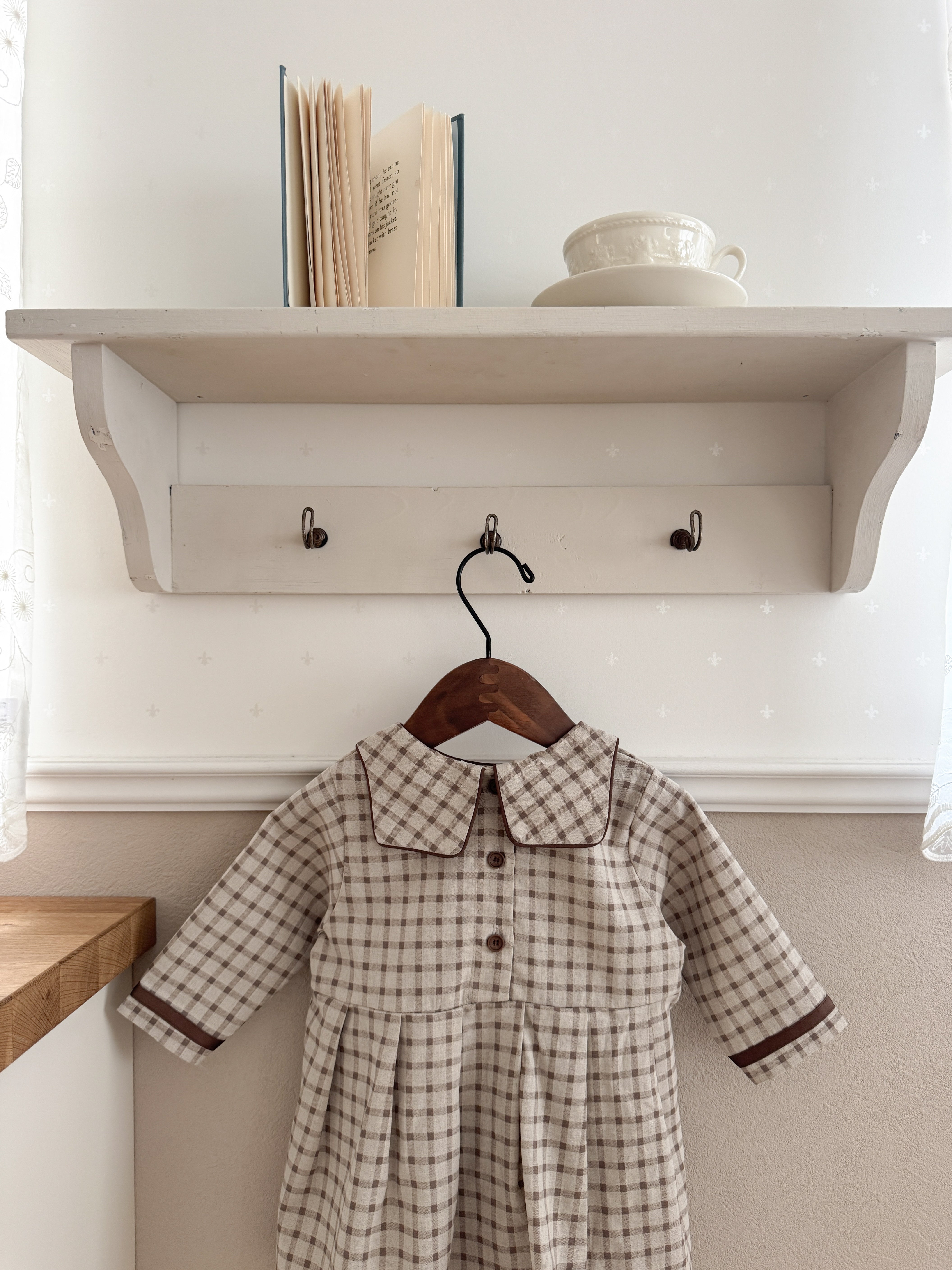 Brunette check one-piece (kids)