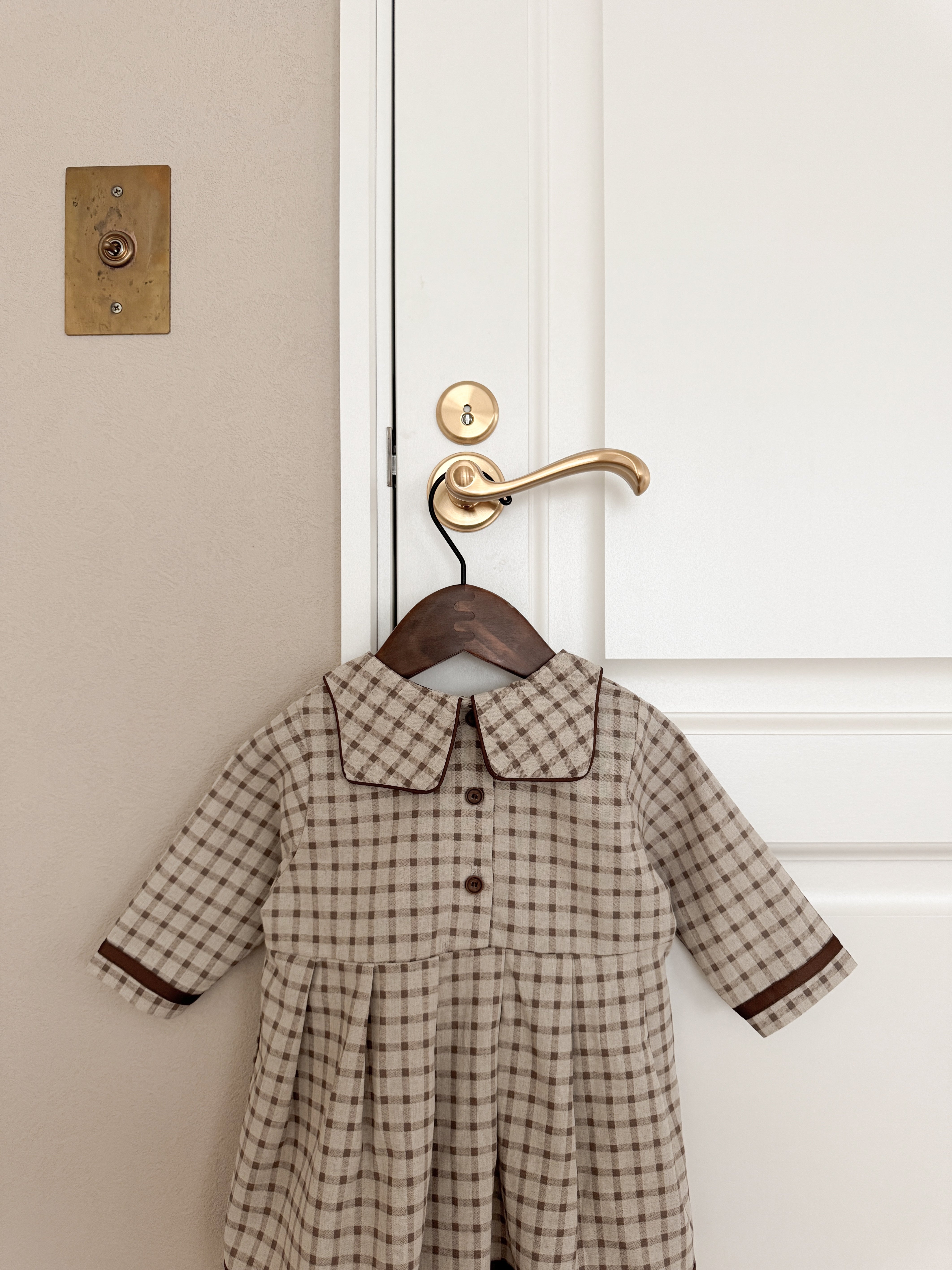 Brunette check one-piece (kids)