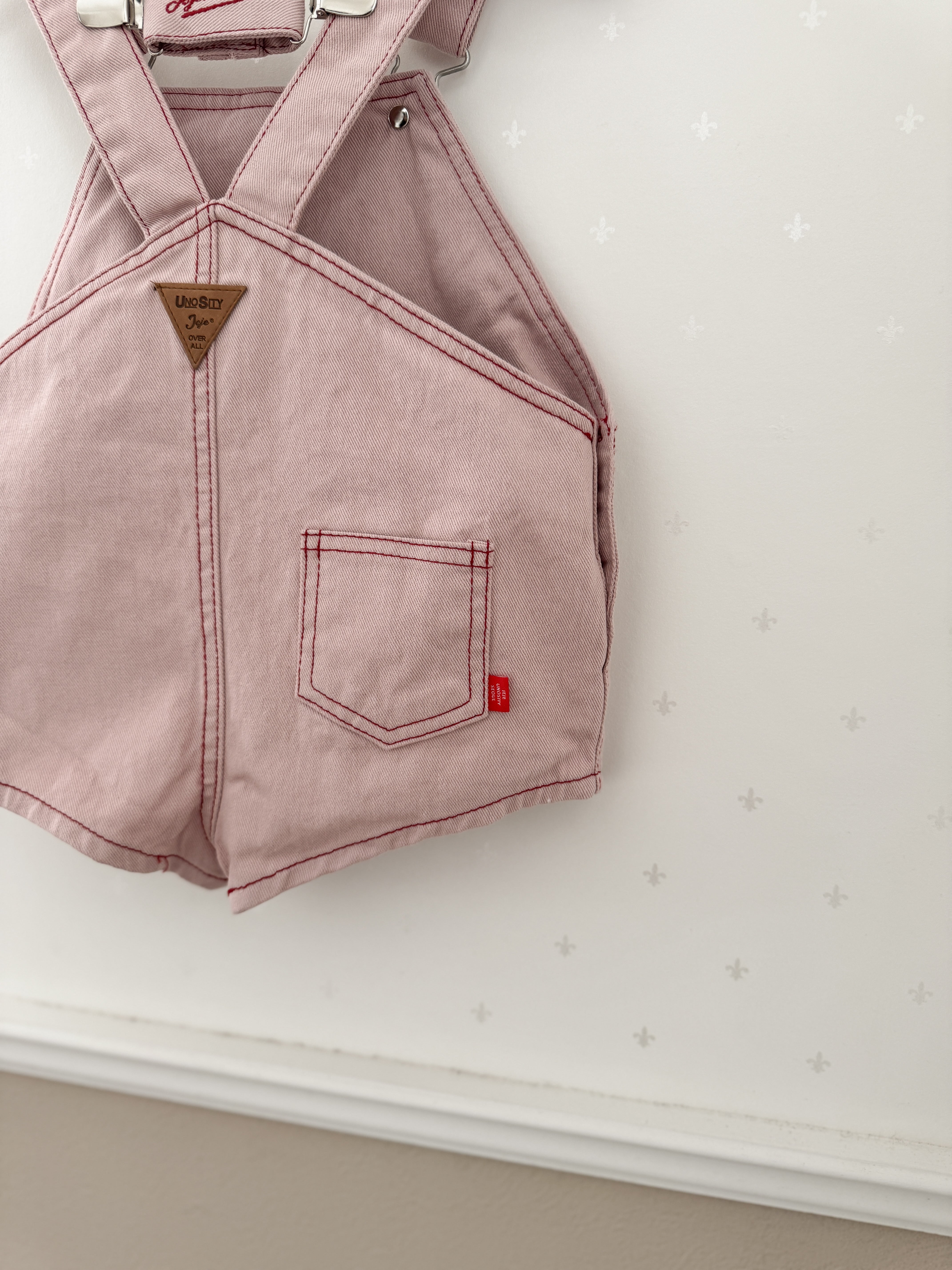 Cotton berry short overall (baby)