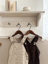 Corduroy berry short overall (flower)