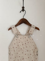 Corduroy berry short overall (flower)