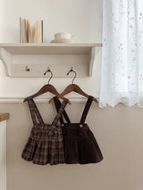 Pleats suspender skirt