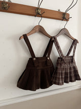 Pleats suspender skirt