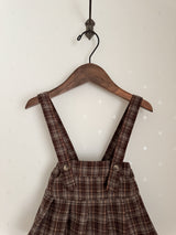 Pleats suspender skirt