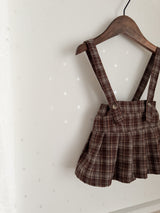 Pleats suspender skirt