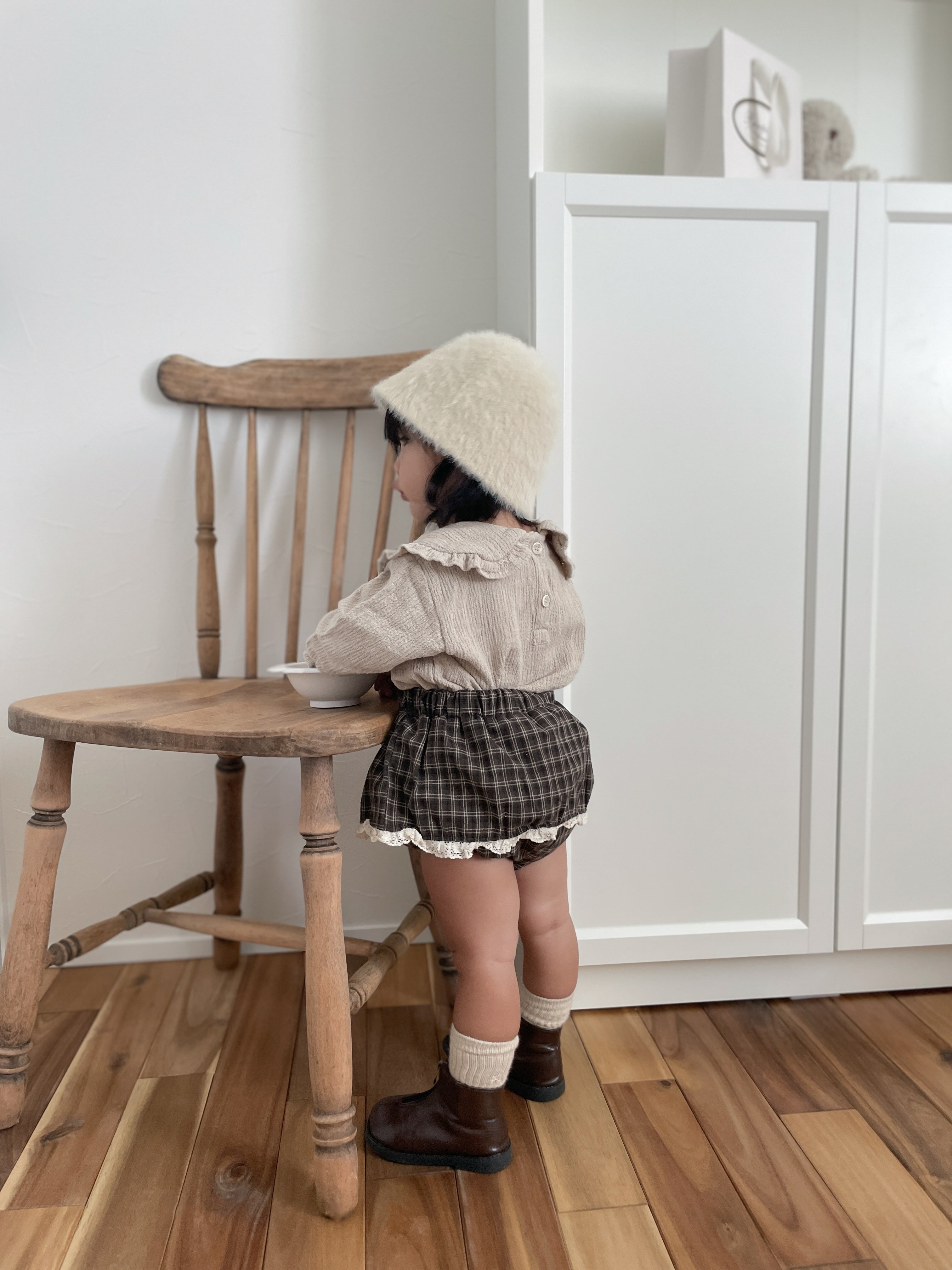 Check lace cancan bloomer