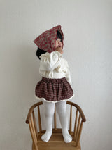 Check lace cancan bloomer