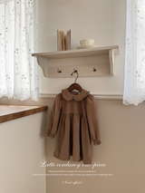 Latte corduroy one-piece