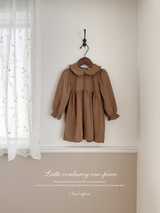 Latte corduroy one-piece