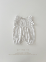 Dot frill suit