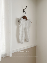 Dot frill suit