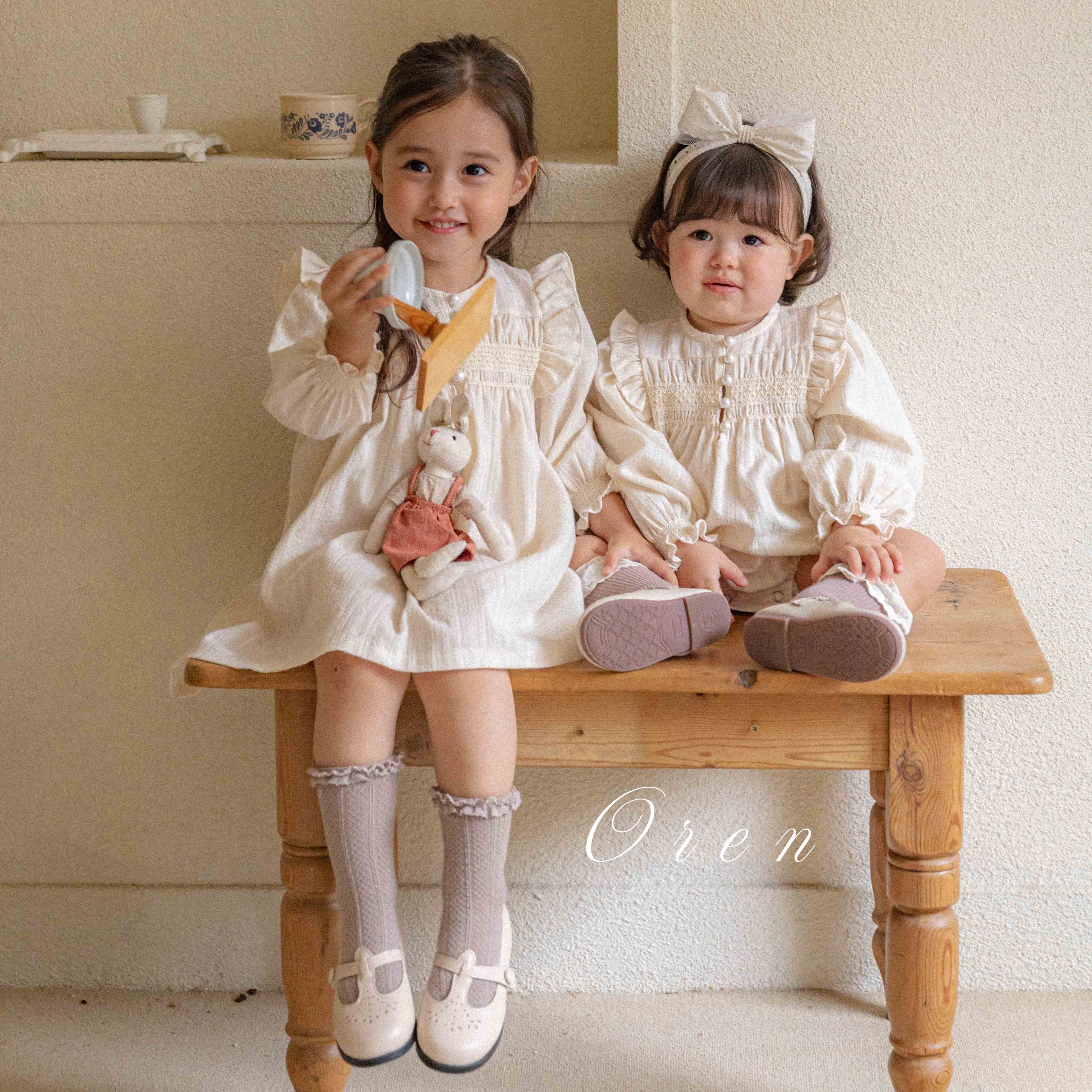 ［OREN］Miel smocking rompers