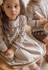 ［OREN］Brunette check one-piece (kids)