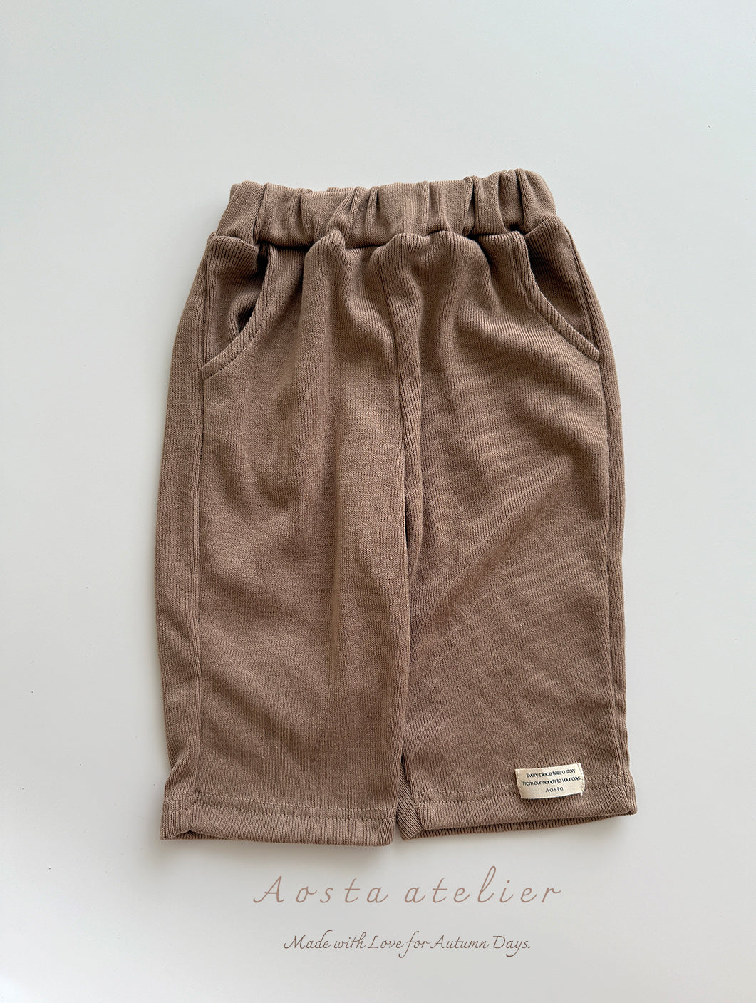［Aosta］Mellow rib pants