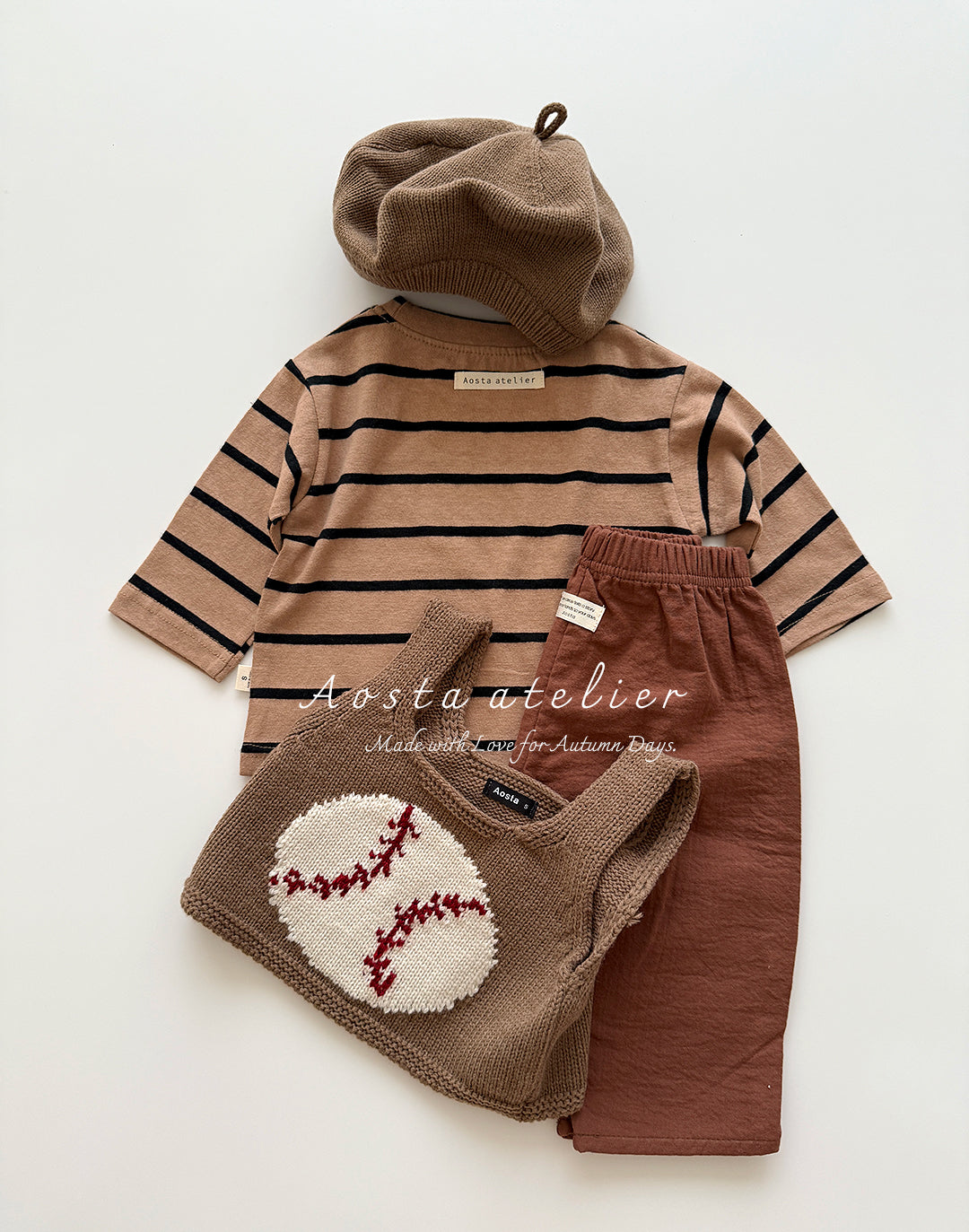 ［Aosta］Signature stripe T