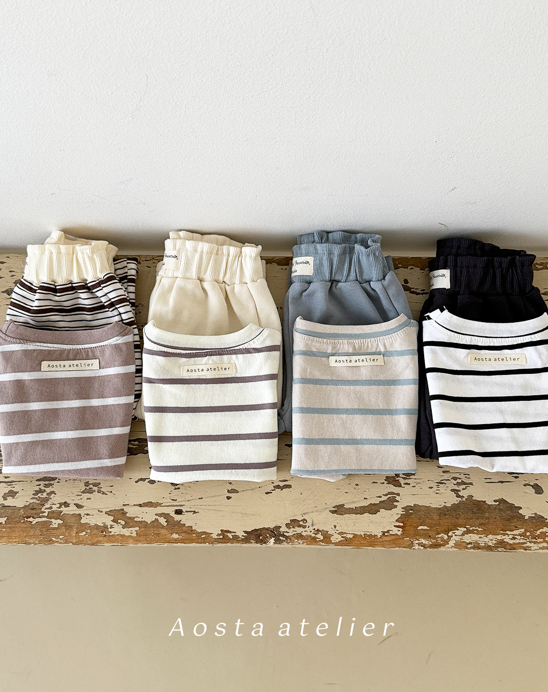 ［Aosta］Signature stripe T