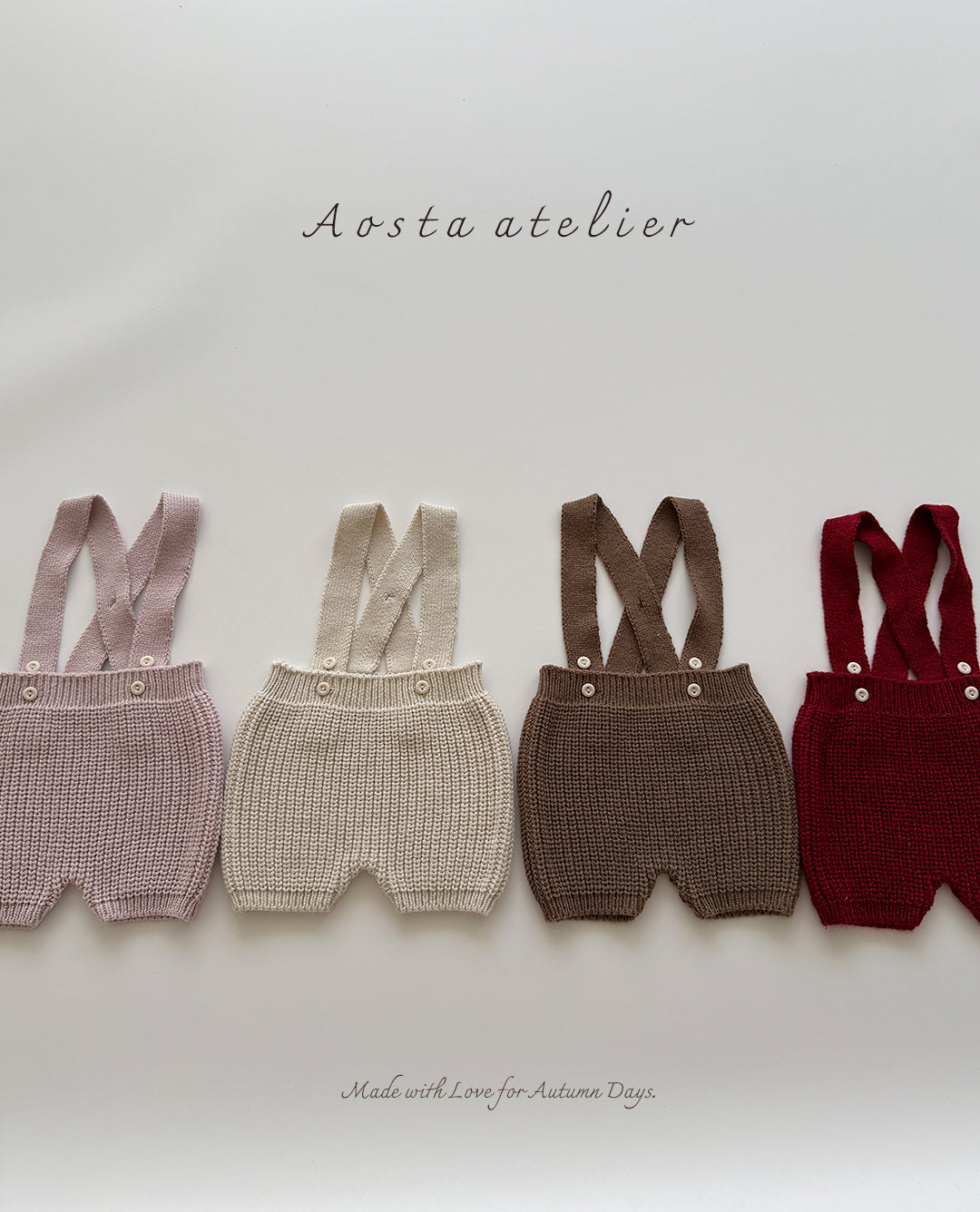 ［Aosta］Knit overalls