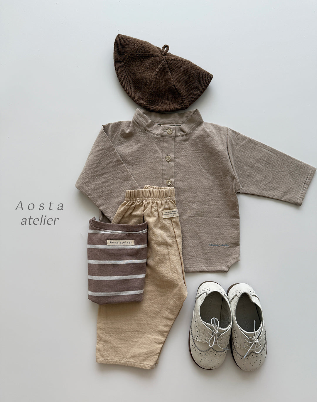 ［Aosta］Signature stripe T