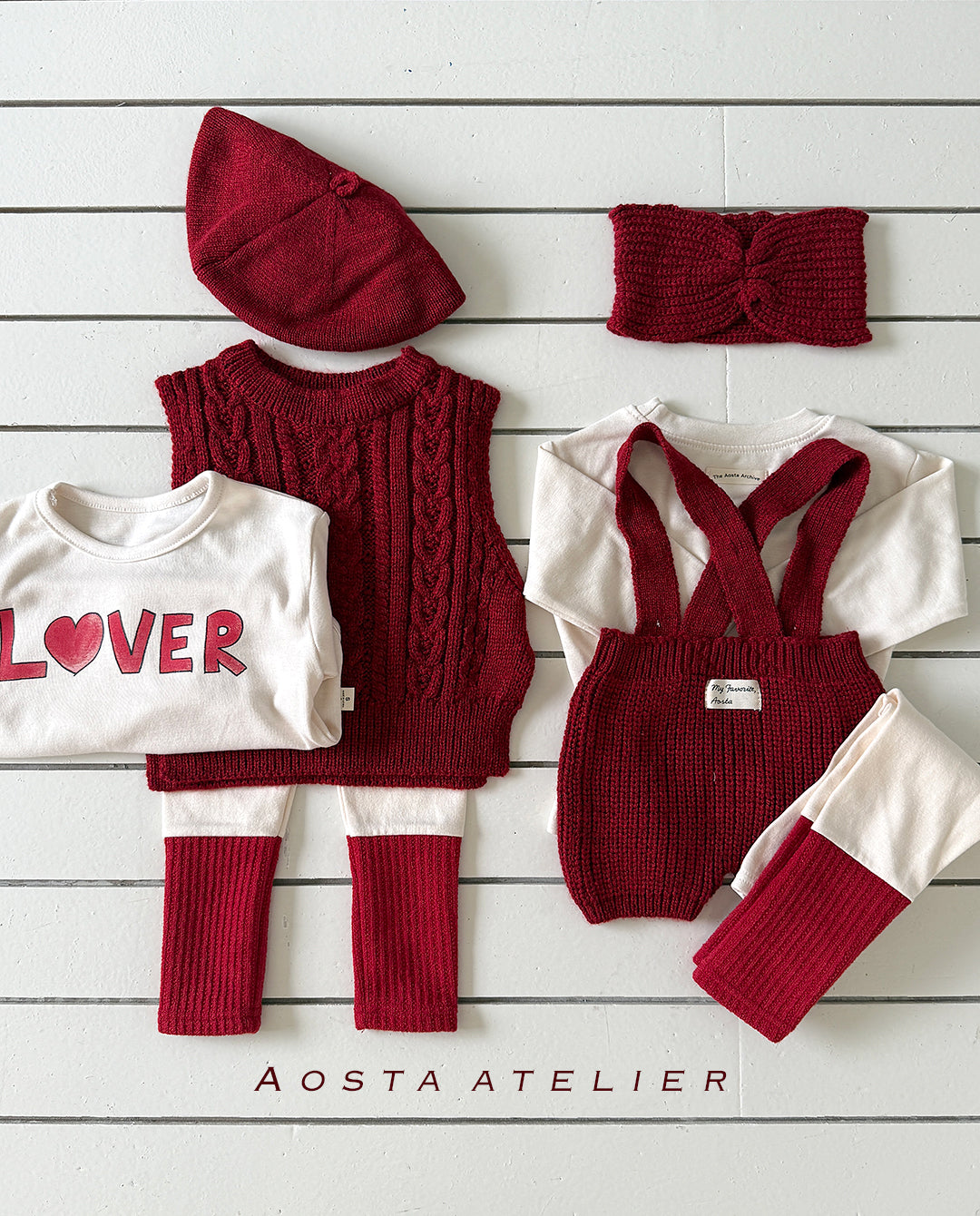 ［Aosta］Knit overalls