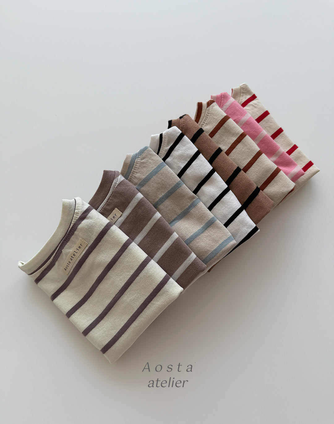 ［Aosta］Signature stripe T
