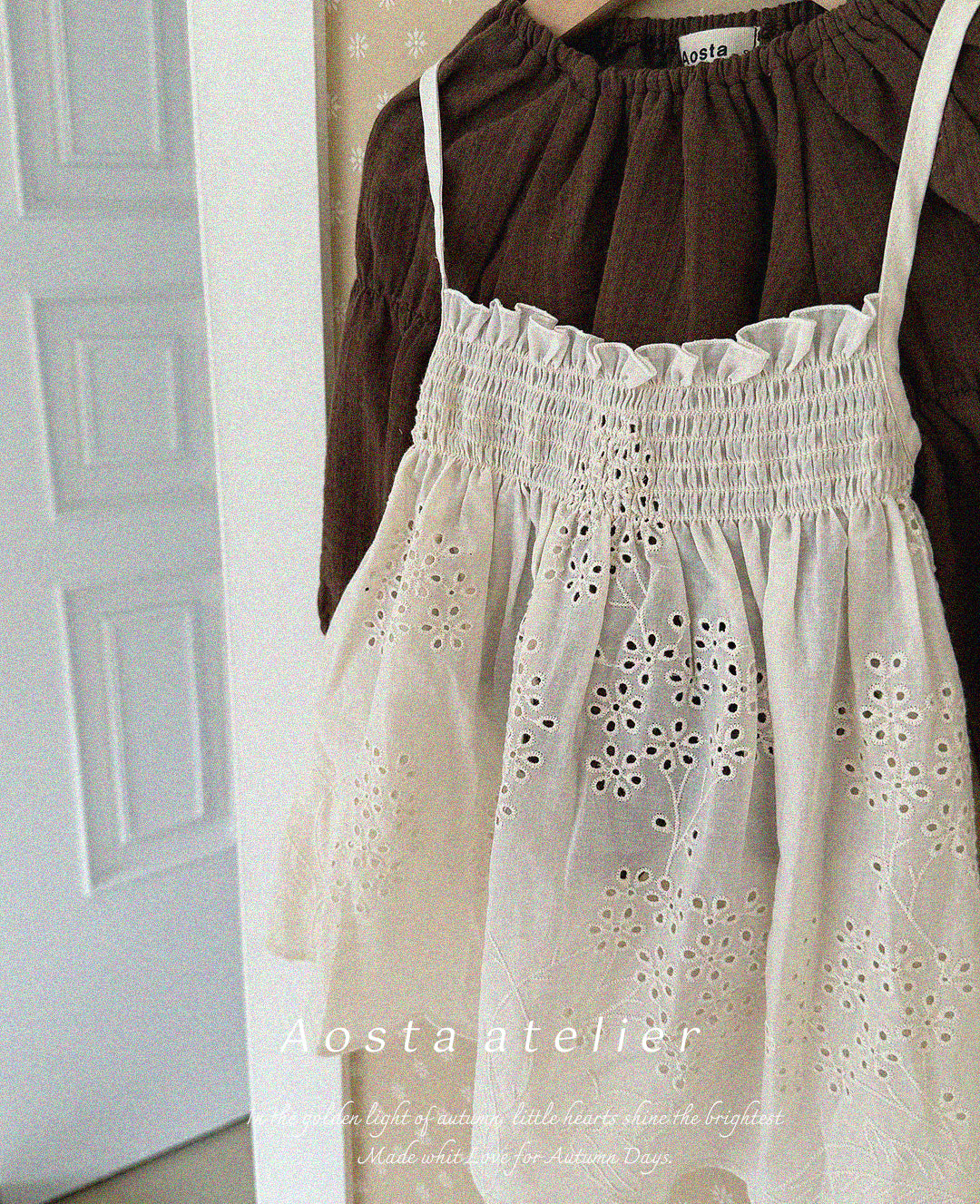 ［Aosta］Lace leaf one-piece