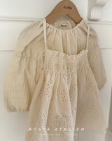［Aosta］Lace leaf one-piece