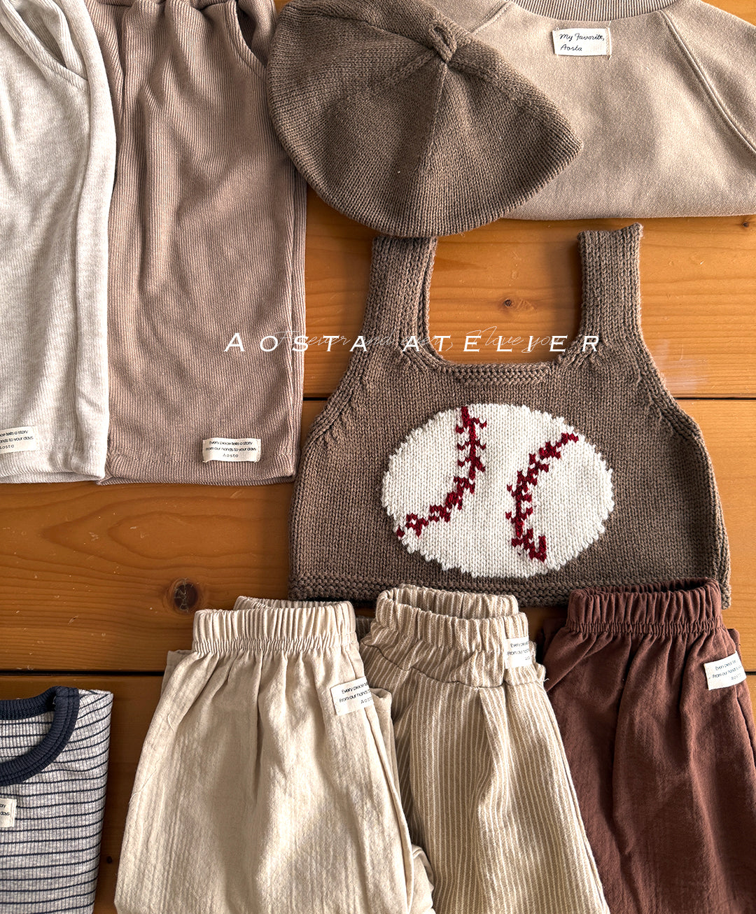 ［Aosta］Mellow rib pants