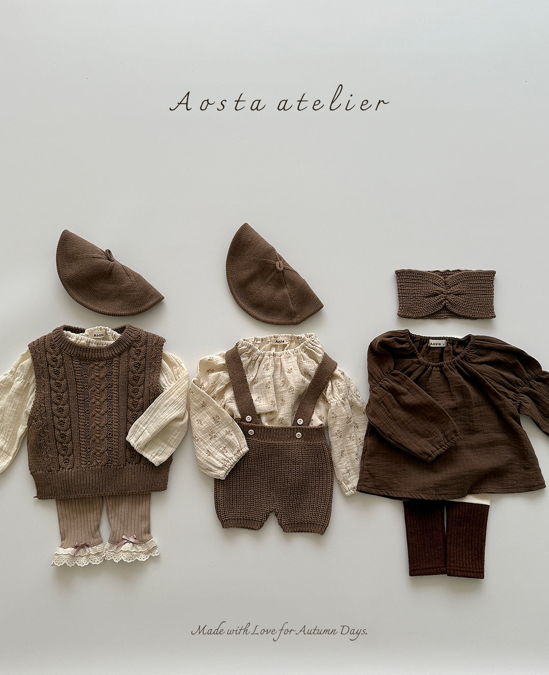 ［Aosta］Knit overalls