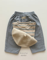 ［Aosta］Signature stripe T