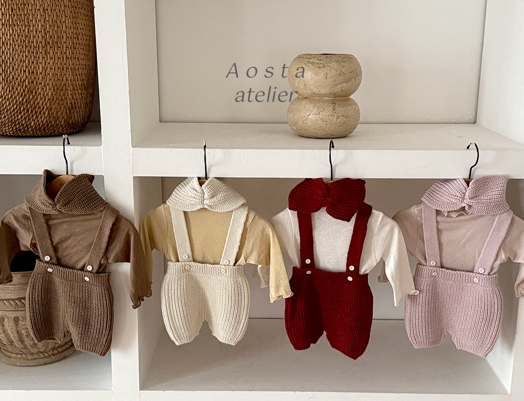 ［Aosta］Knit overalls