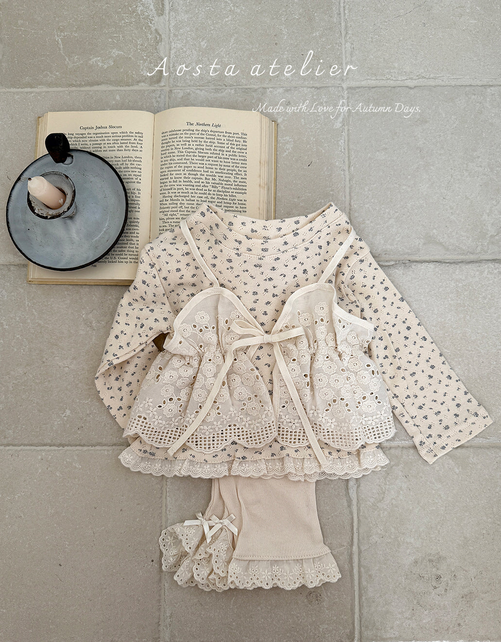 ［Aosta］Lace ribbon bustier