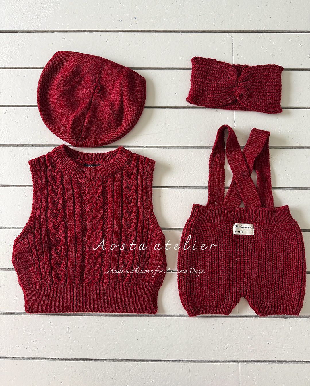 ［Aosta］Knit overalls