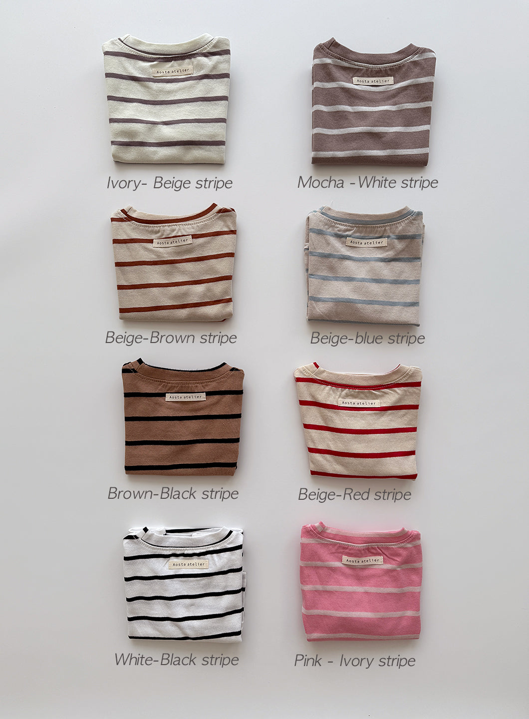 ［Aosta］Signature stripe T