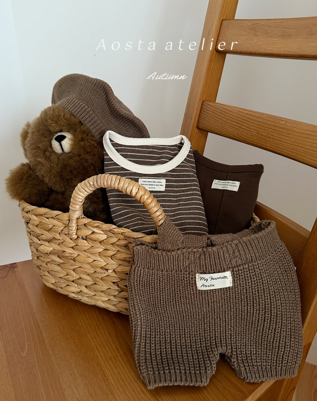 ［Aosta］Knit overalls