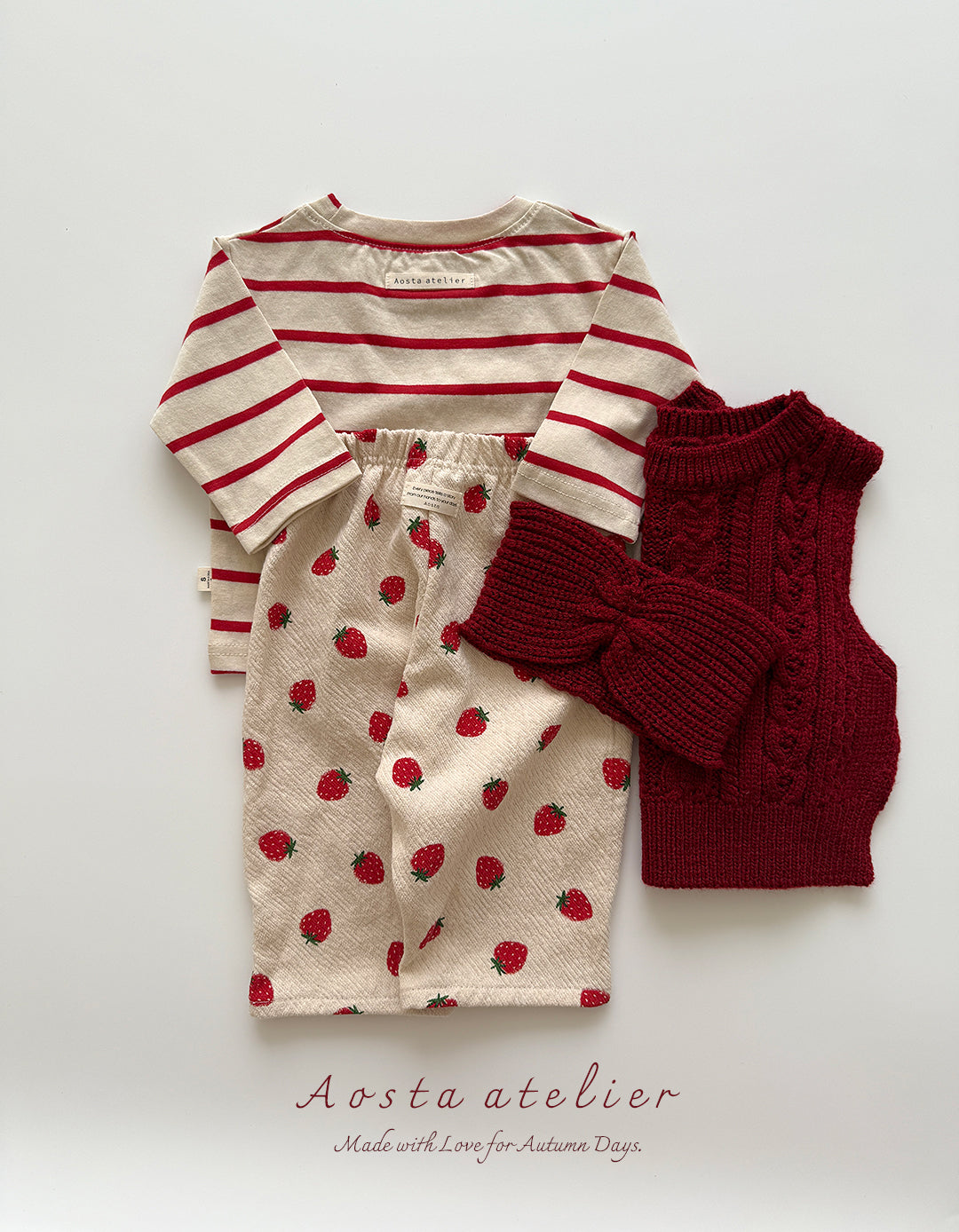 ［Aosta］Signature stripe T