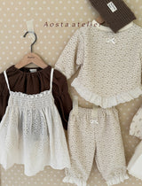 ［Aosta］Lace leaf one-piece