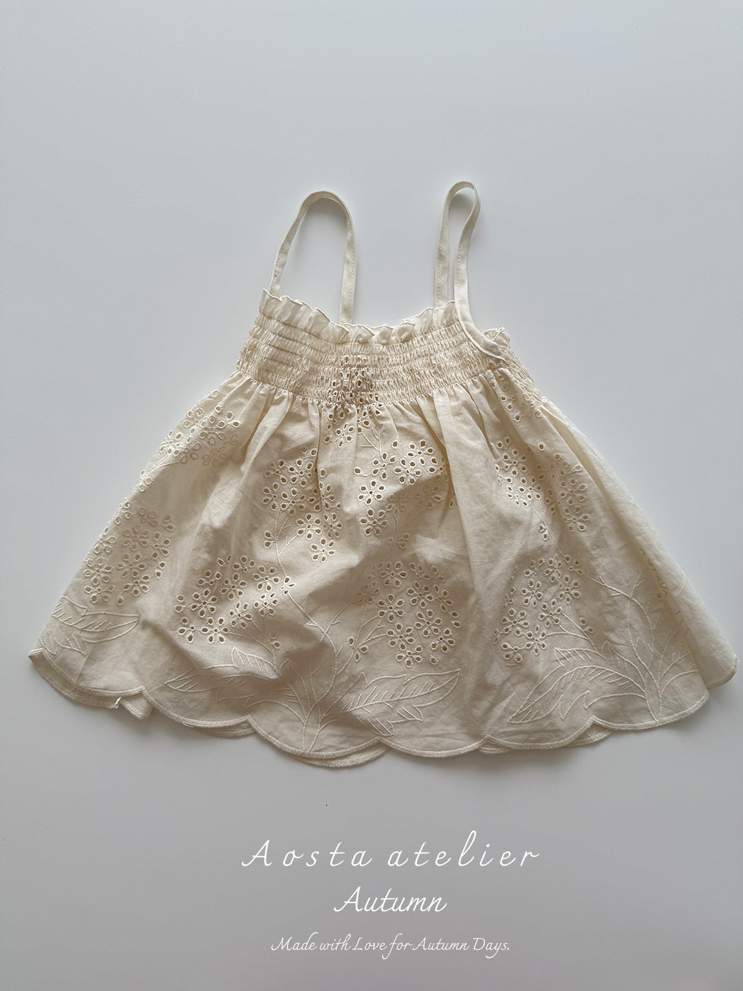 ［Aosta］Lace leaf one-piece
