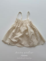 ［Aosta］Lace leaf one-piece