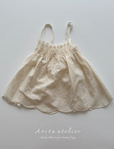 ［Aosta］Lace leaf one-piece