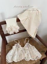 ［Aosta］Lace ribbon bustier