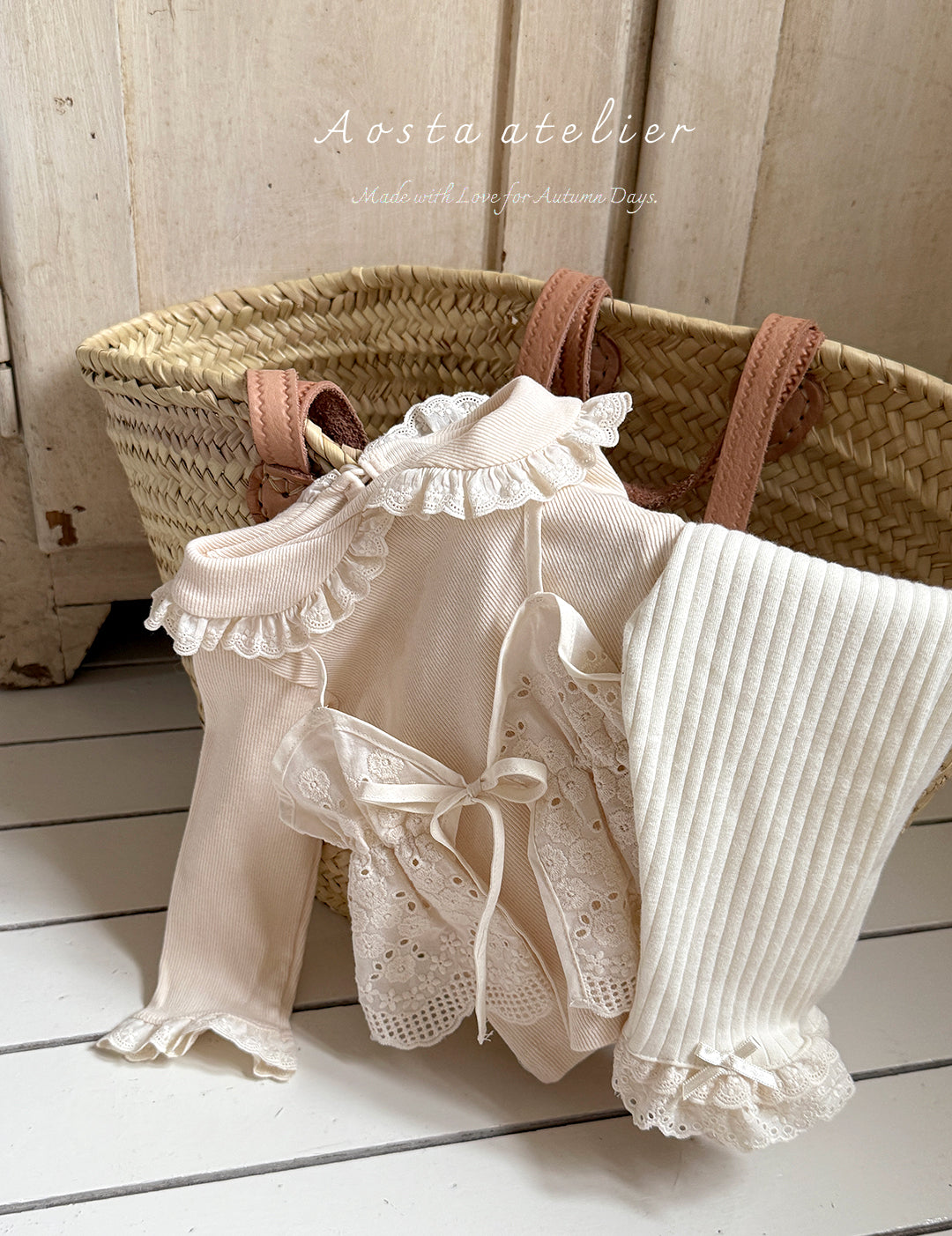 ［Aosta］Lace ribbon bustier
