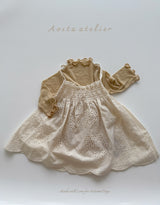 ［Aosta］Lace leaf one-piece