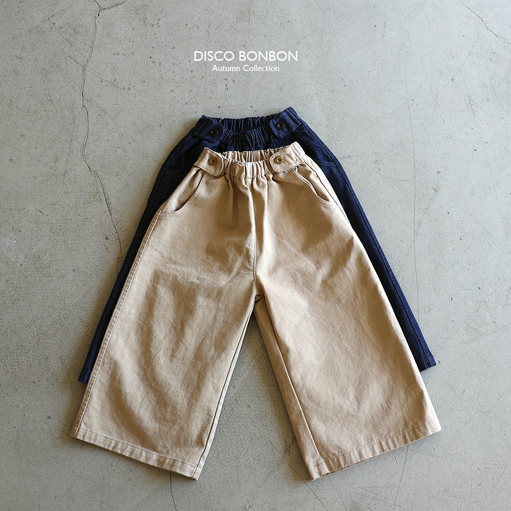 ［DISCO BONBON］Button wide pants