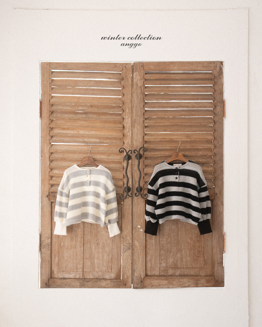 ［anggo］Pretzel stripe tops