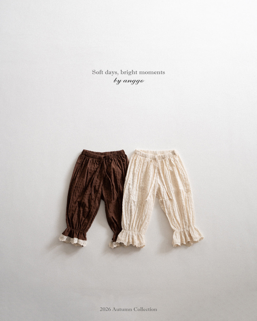 ［anggo］Crepe frill pants