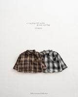 ［anggo］Wire check shirt