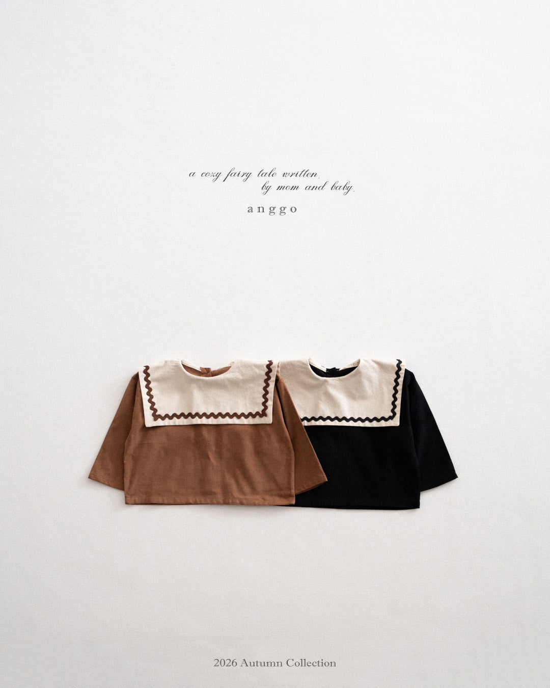 ［anggo］Nutella collar blouse