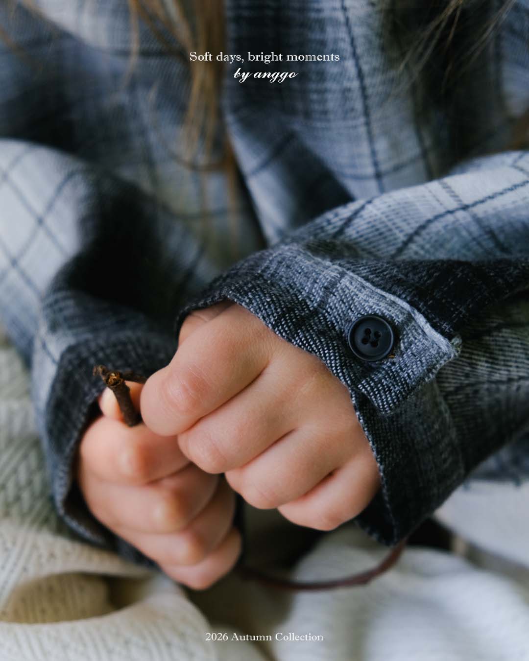 ［anggo］Wire check shirt