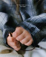 ［anggo］Wire check shirt